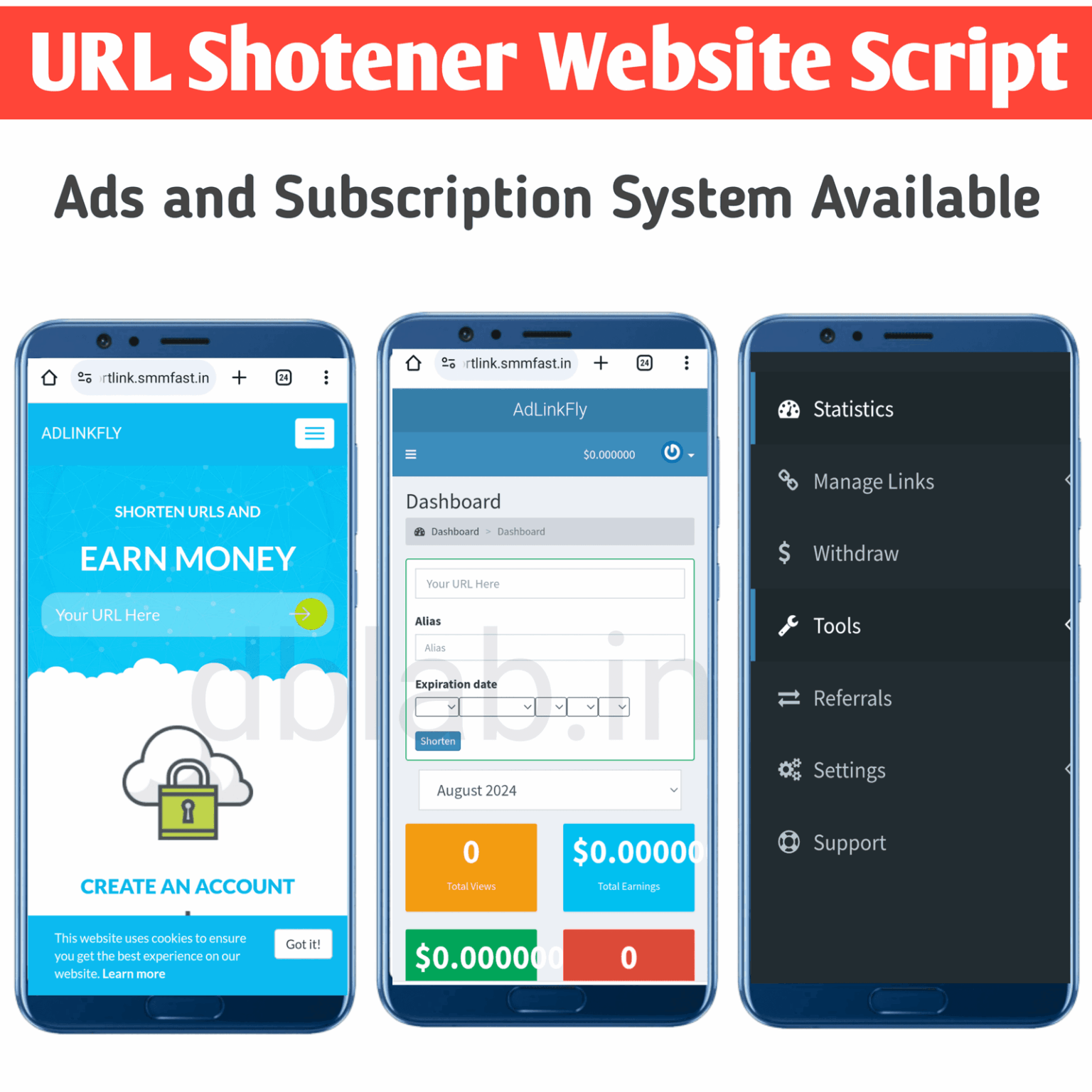 Adlinkfly – url shotners script – CodeKina