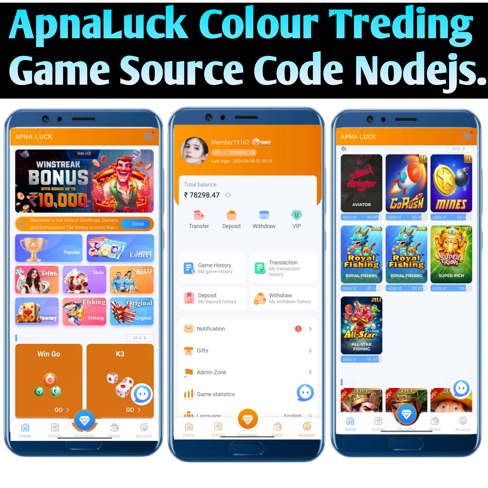 Color Treding Game Source Code Nodejs - Apnaluck