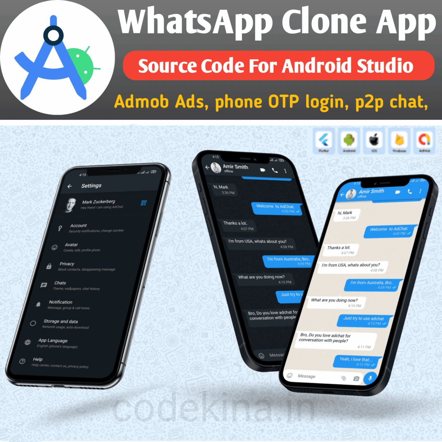 Whatsapp clone app source code – CodeKina